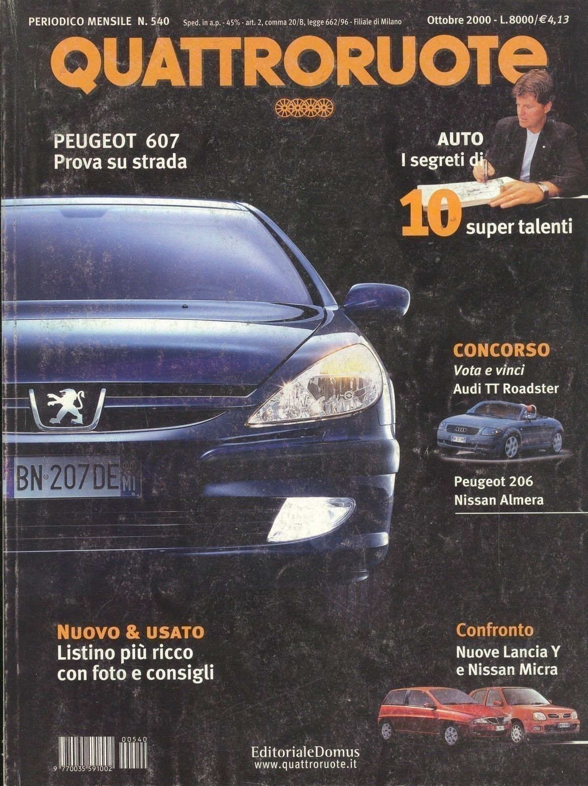 QUATTRORUOTE N 540 - OTTOBRE 2000