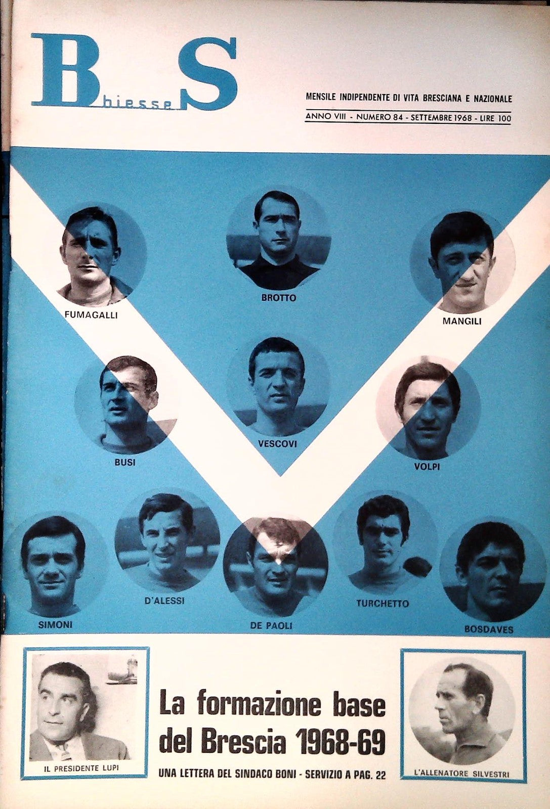 BS BIESSE MENSILE  DI VITA BRESCIANA E NAZIONALE - N. 84 SETTEMBRE 1968