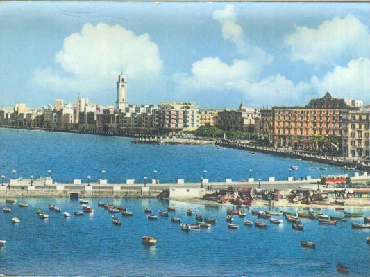 BARI - LUNGOMARE - V1962 - ACQUARELLATA