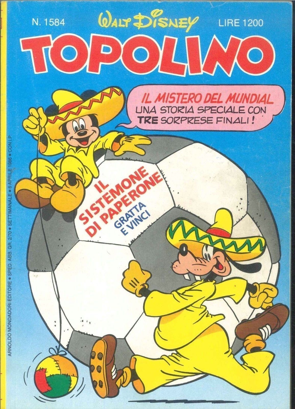 TOPOLINO N° 1584 - 6 APRILE 1986
