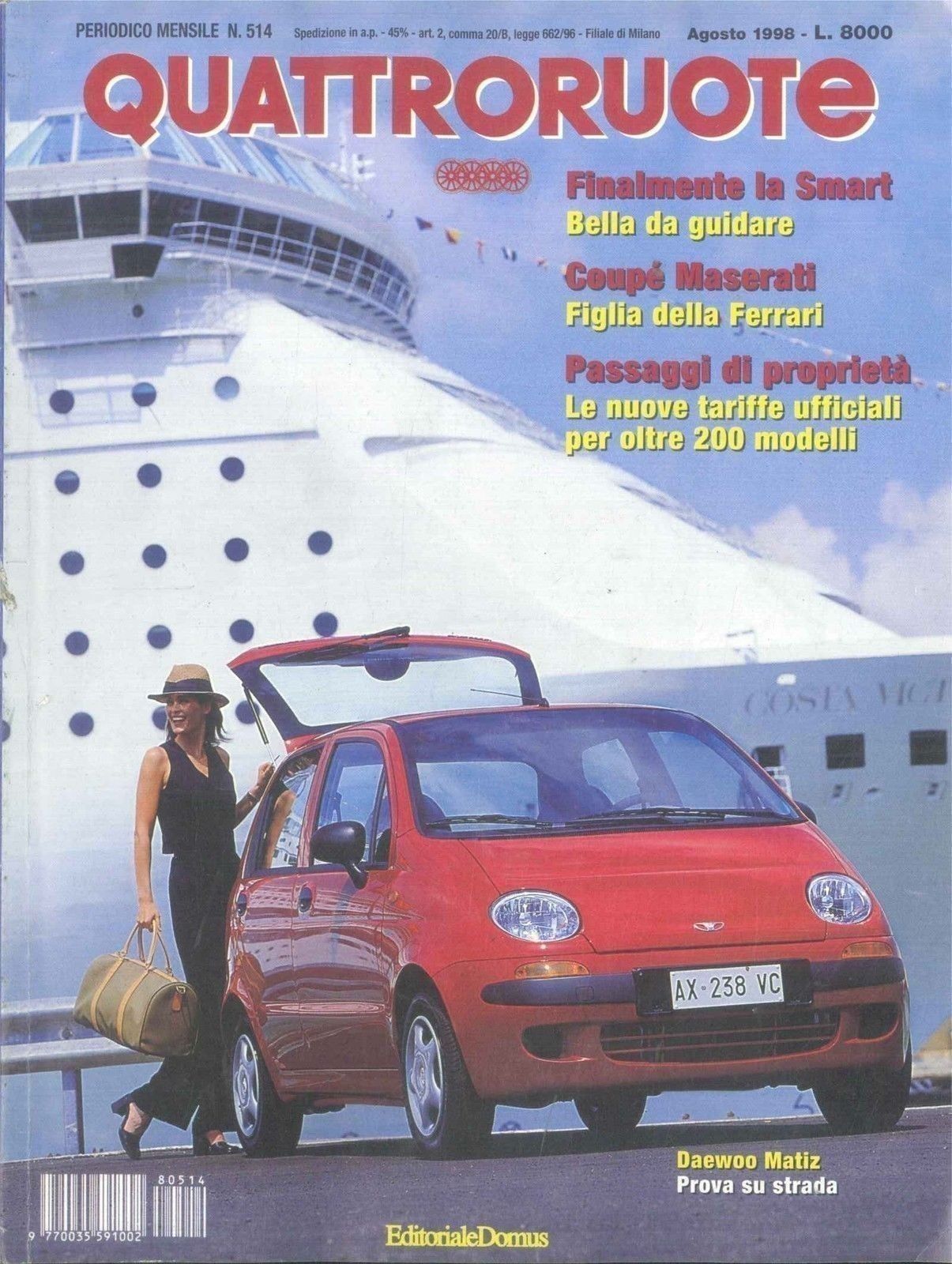 QUATTRORUOTE N 514 - AGOSTO 1998