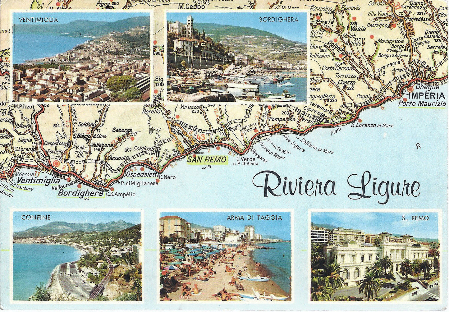 RIVIERA LIGURE (IMPERIA) - 5 VEDUTINE - V1970