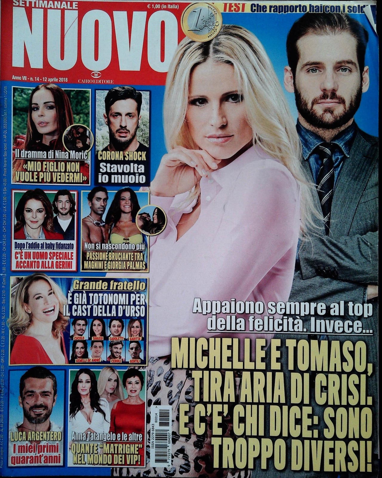 SETTIMANALE NUOVO 12 APRILE 2018 - HUINZICKER - NINA MORIC-CORONA-GIORGIA PALMAS