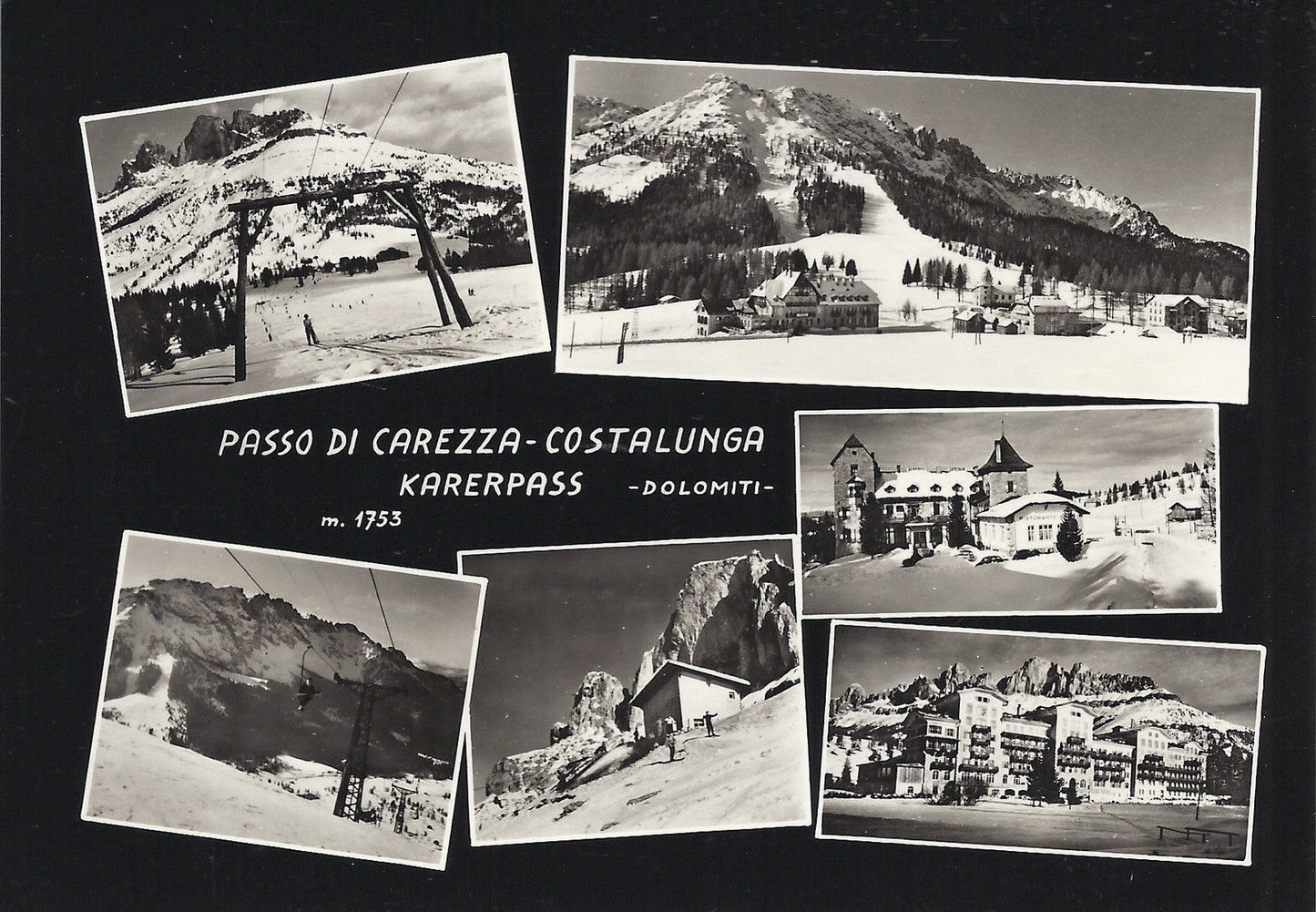 PASSO DI CAREZZA-COSTALUNGA - KARERPASS - 6 VEDUTE - NV