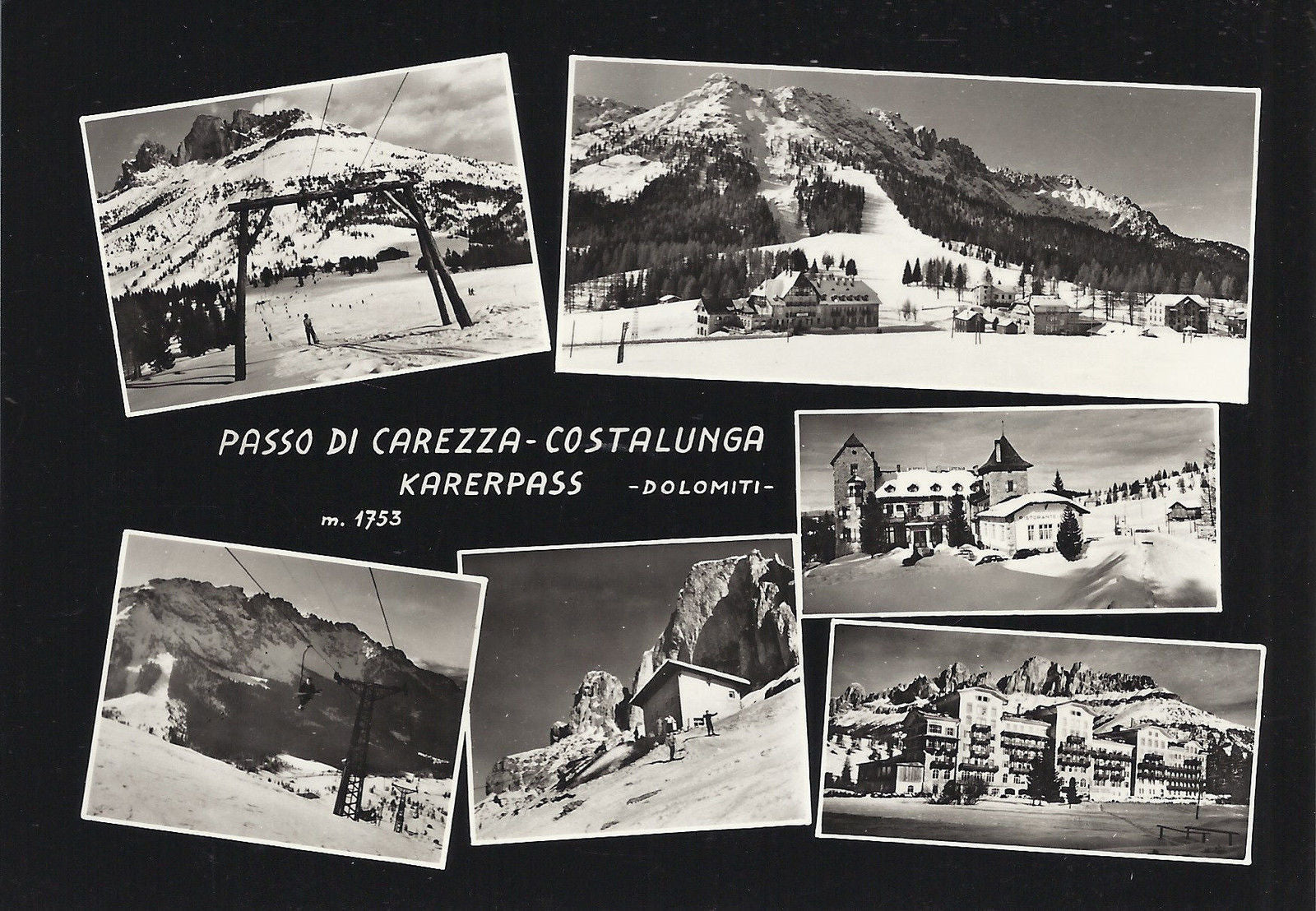 PASSO DI CAREZZA-COSTALUNGA - KARERPASS - 6 VEDUTE - NV