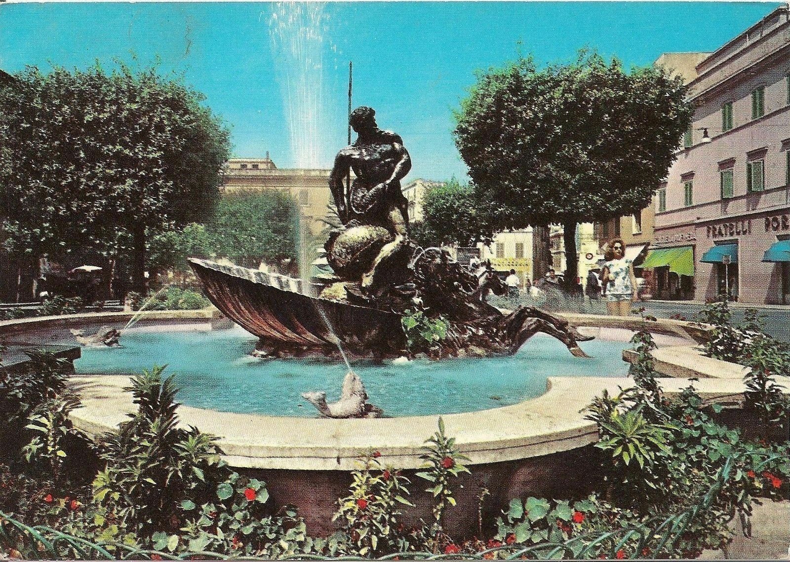 NETTUNO - ANTICA FONTE DI NETTUNO - ACQUARELLATA - V