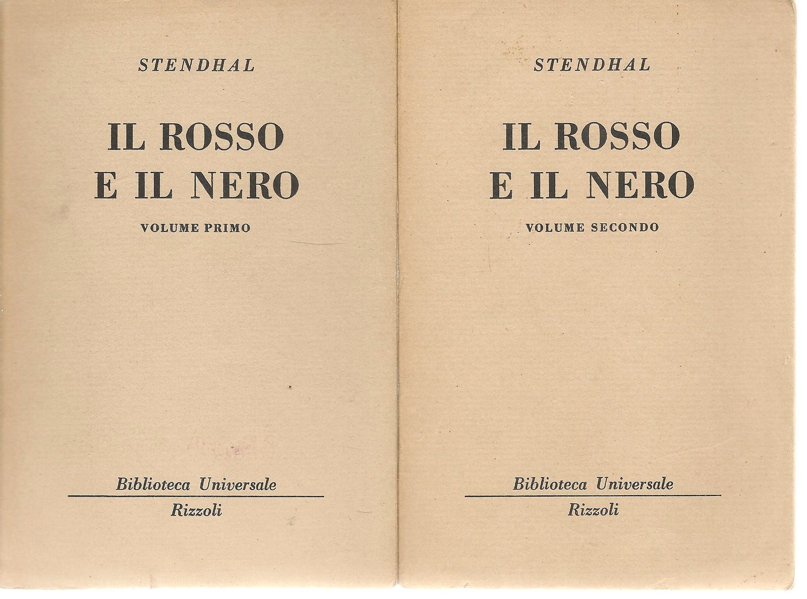 IL ROSSO E IL NERO - STENDHAL    2 VOLL. RIZZOLI BUR