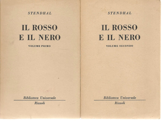 IL ROSSO E IL NERO - STENDHAL    2 VOLL. RIZZOLI BUR