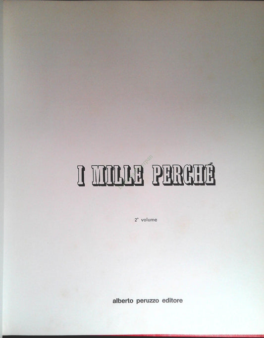 I MILLE PERCHE' - PERUZZO EDITORE - VOLUME SECONDO - OUTLET DEL LIBRO