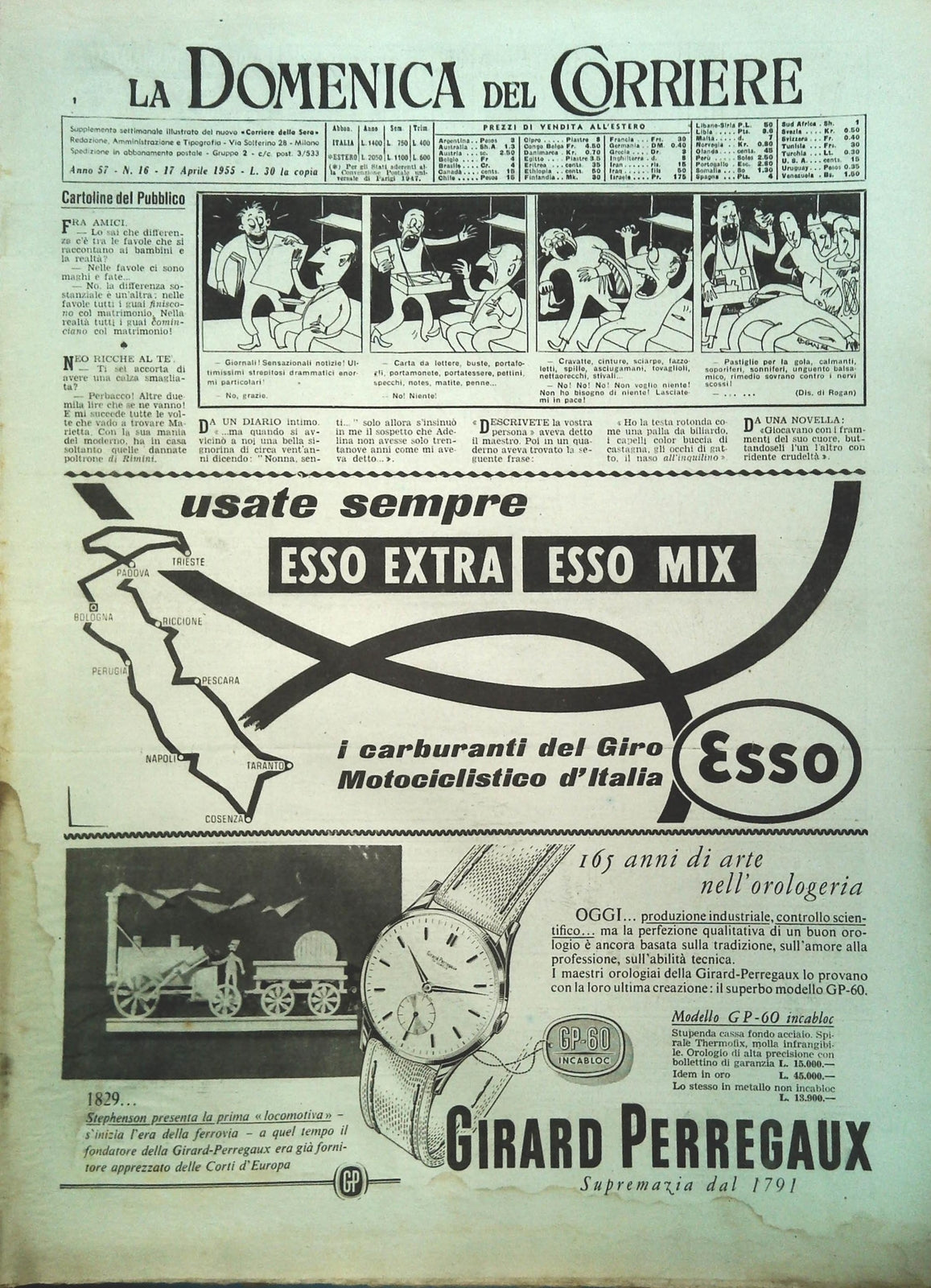 DOMENICA DEL CORRIERE N. 16 - 17 APRILE 1955