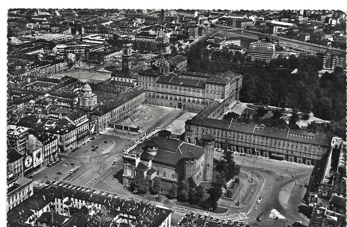 TORINO - PIAZZA CASTELLO DALL'AEREO - V1959