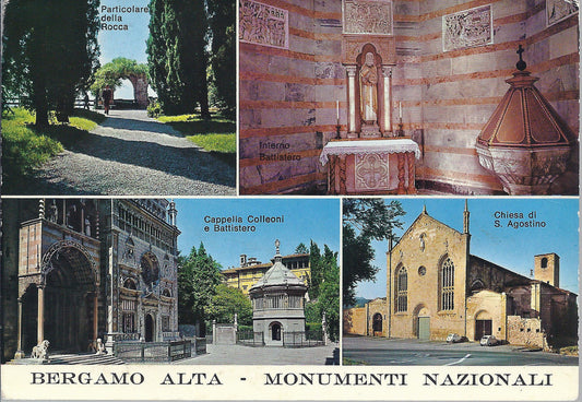 BERGAMO ALTA - MONUMENTI NAZIONALI - 4 VEDUTE - V1988