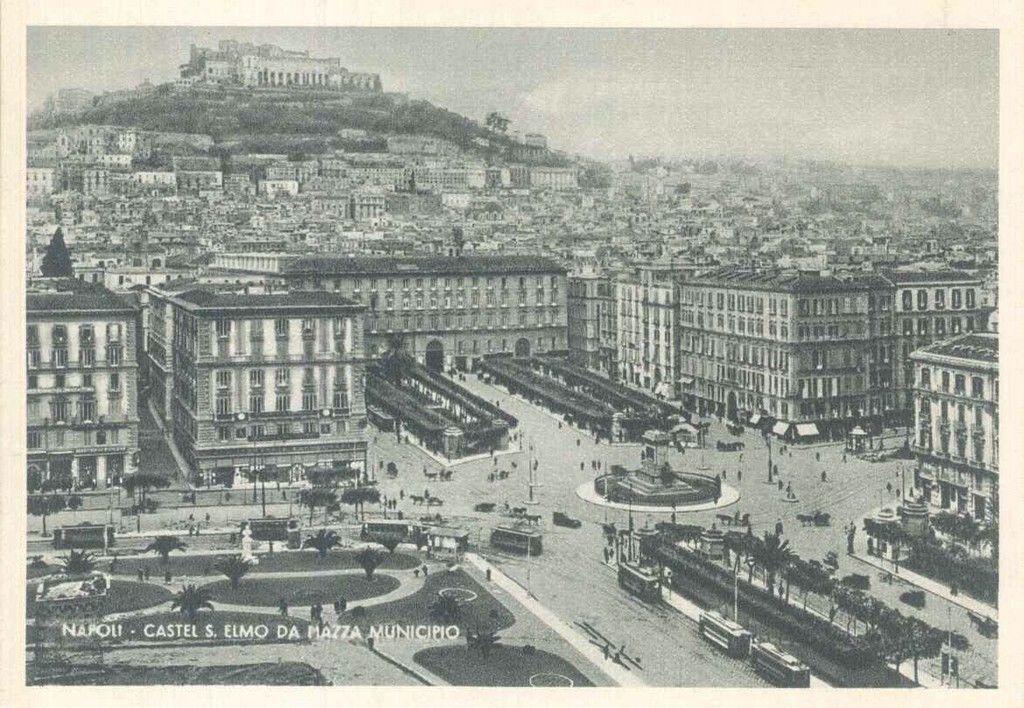 NAPOLI - CASTEL SANT'ELMO DA PIAZZA MUNICIPIO - NV - TR