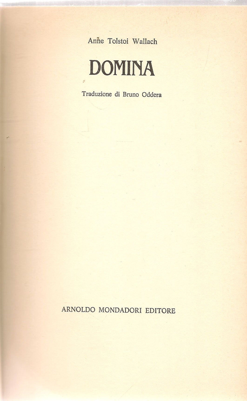 DOMINA - ANNE TOLSTOO WALALCH