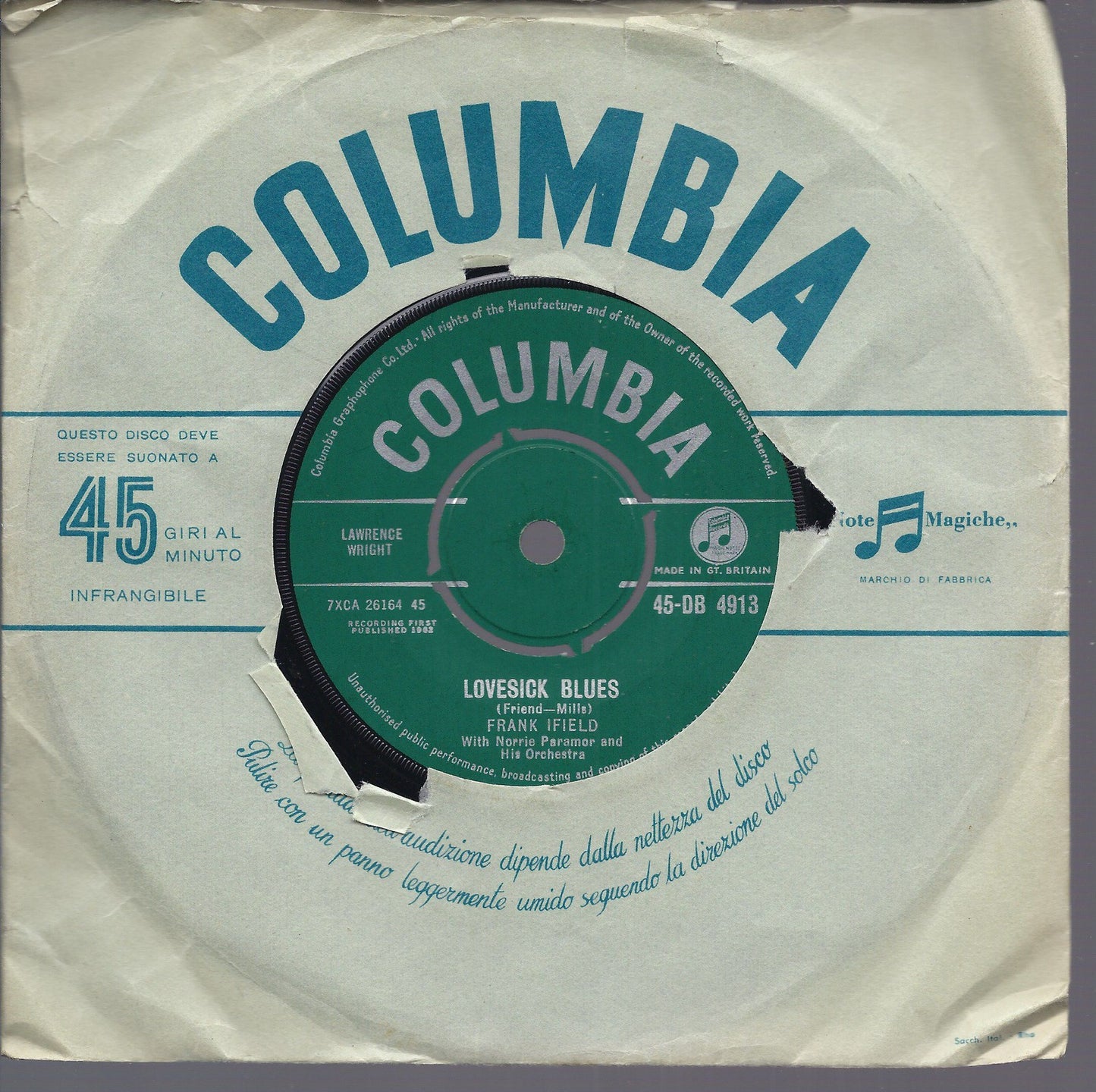 LOVESICK BLUES - SHE TAUGHT ME HOW TO YODEL -- FRANK IFIELD