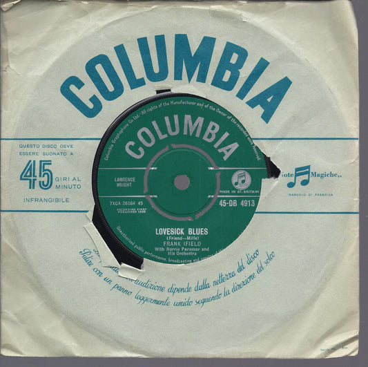 LOVESICK BLUES - SHE TAUGHT ME HOW TO YODEL -- FRANK IFIELD