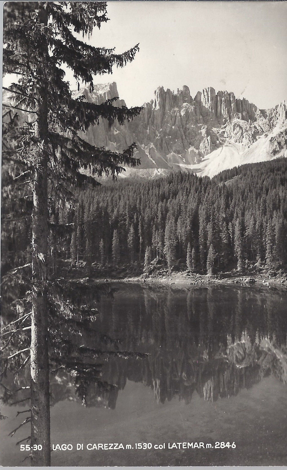 LAGO DI CAREZZA col LATEMAR - V 1950 - FP