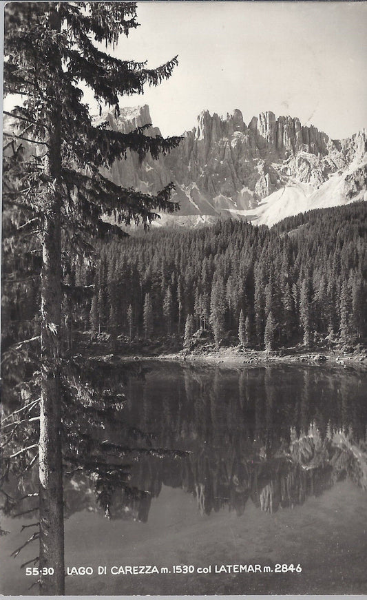 LAGO DI CAREZZA col LATEMAR - V 1950 - FP