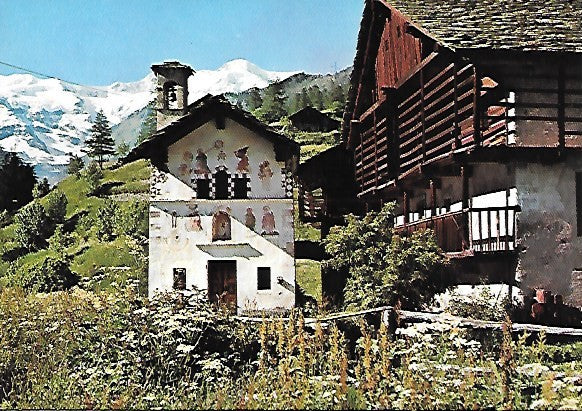 GRESSONEY - PARTICOLARE DEL VILLAGGIO DI ECKO - VIAGGIATA