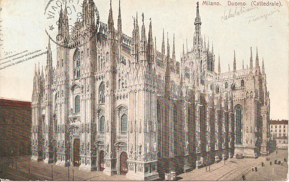 MILANO - IL DUOMO - DISEGNATA-COLORATA - V1908