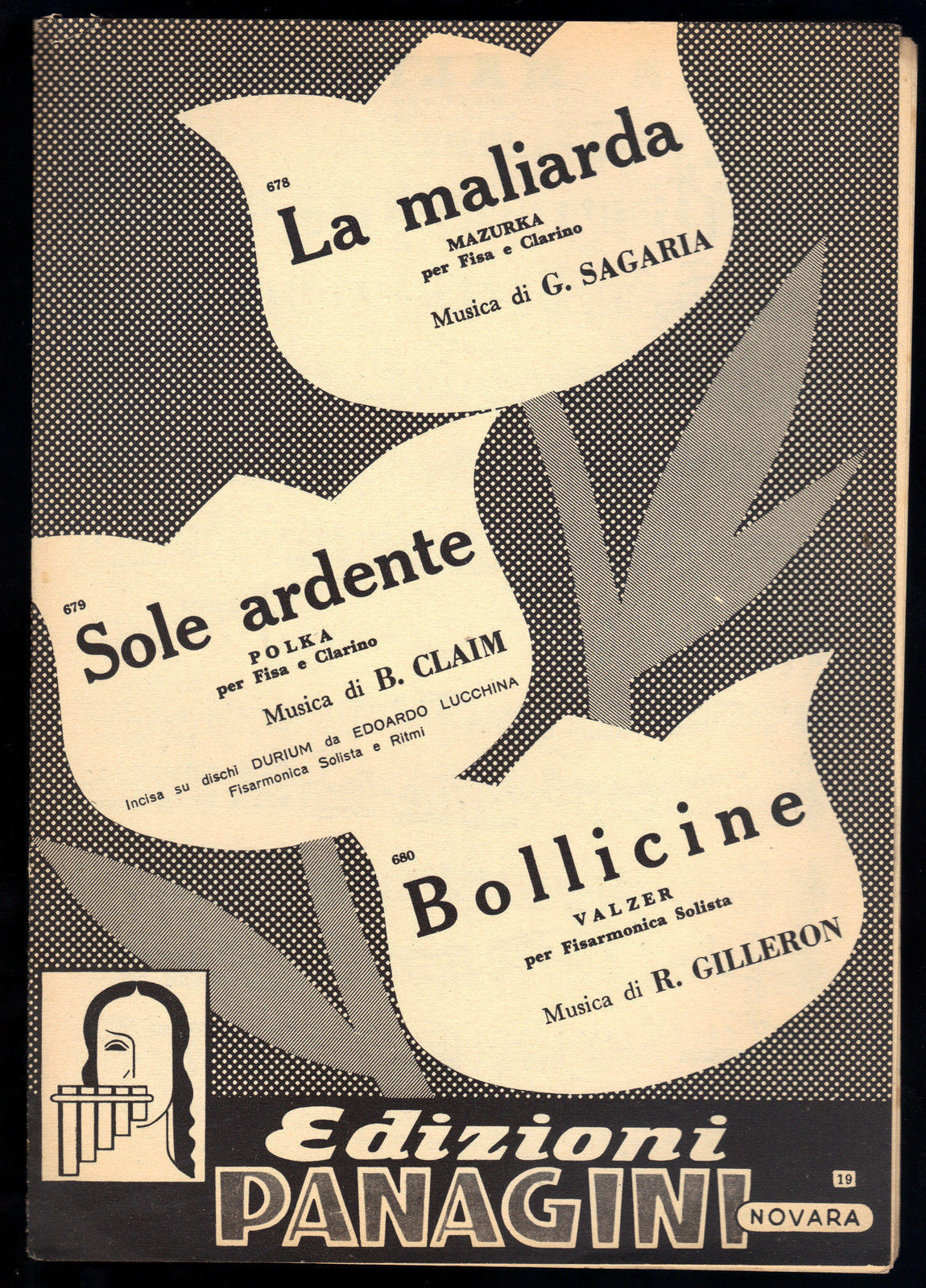 LA MALIARDA (Sagaria) - SOLE ARDENTE (Claim) - BOLLICINE (Gilleron) # SPARTITO