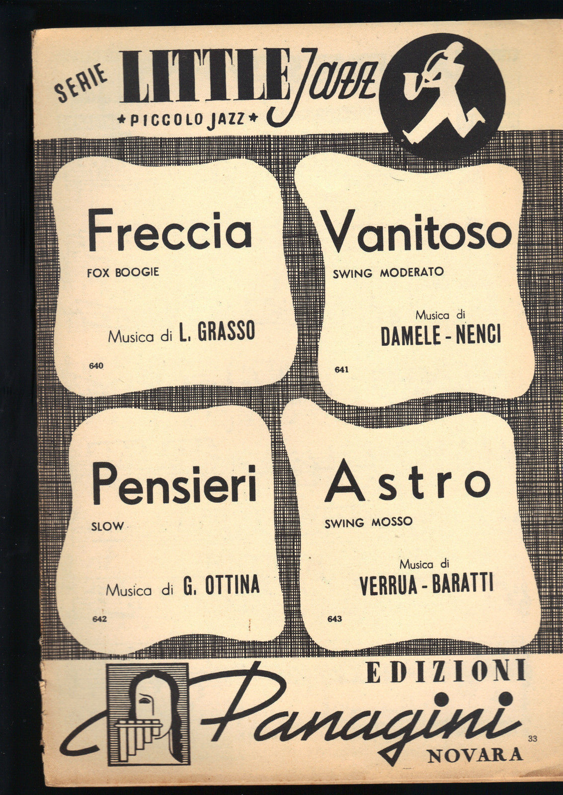 FRECCIA - VANITOSO - PENSIERI - ASTRO # SPARTITO - SERIE LITTLE JAZZ