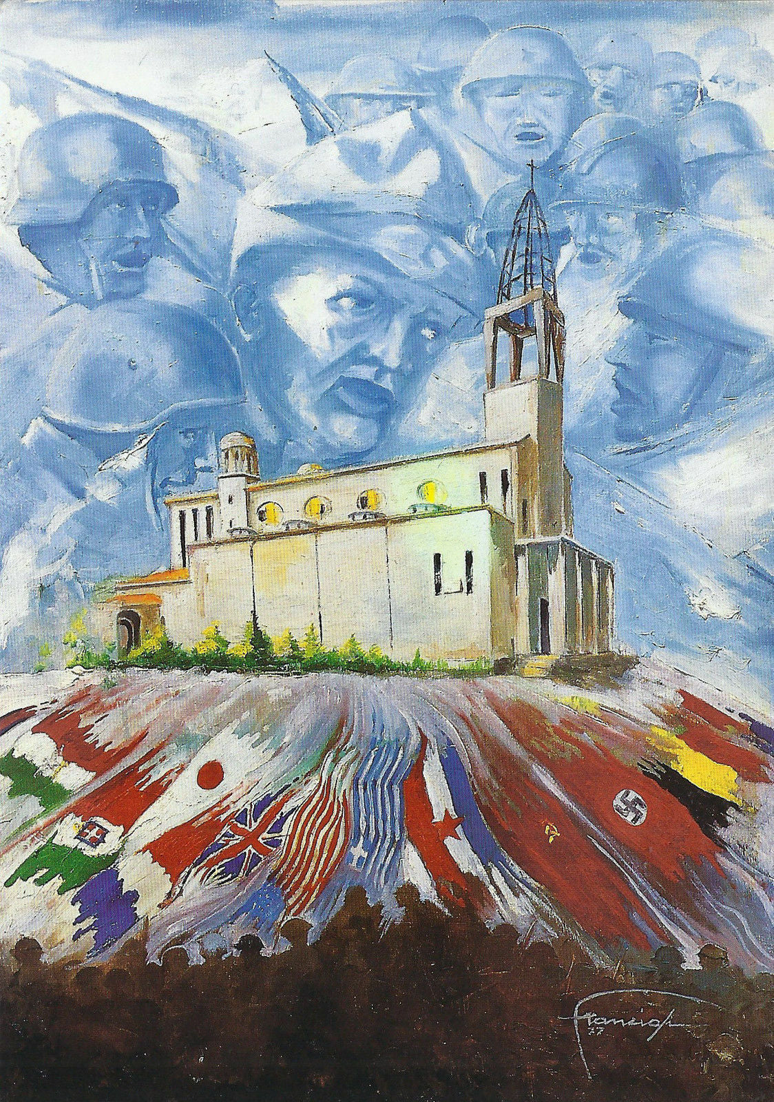 CELLA DI VARZI - TEMPIO DELLA FRATERNITA' (dal dipinto 
