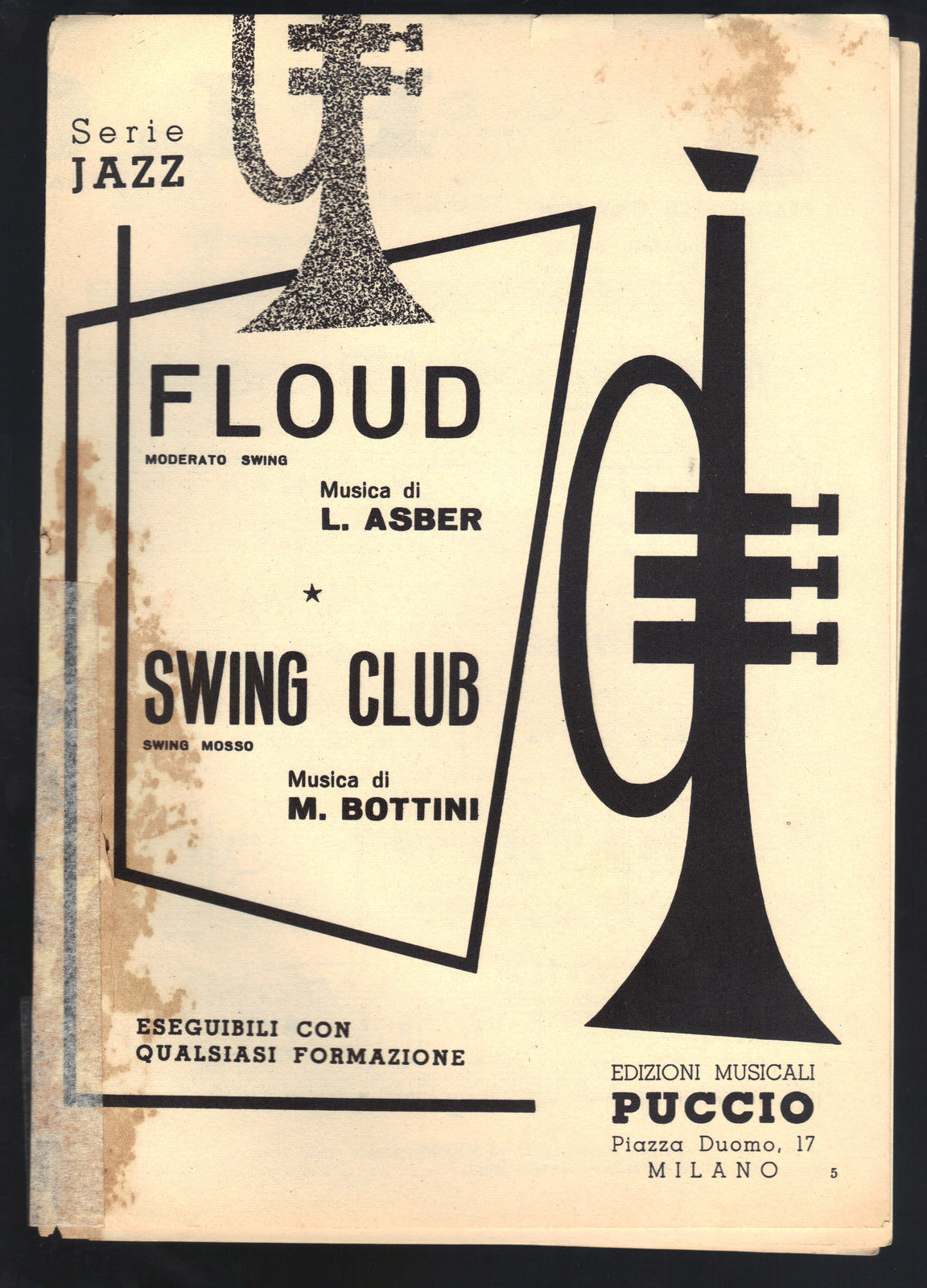 FLOUD   L. Asber - SWING CLUB   M. Bottini -- SPARTITO - Serie Jazz