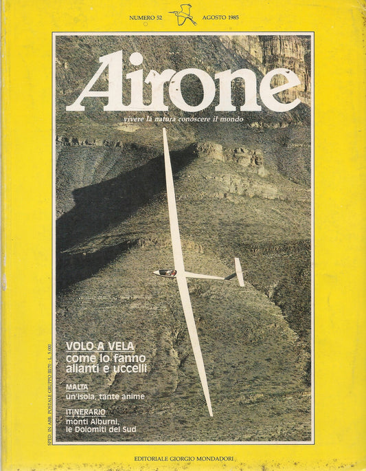 AIRONE N. 52 - AGOSTO 1985 - VOLO A VELA