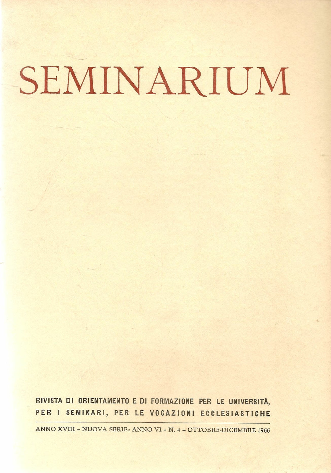 SEMINARIUM N. 4 - 1966