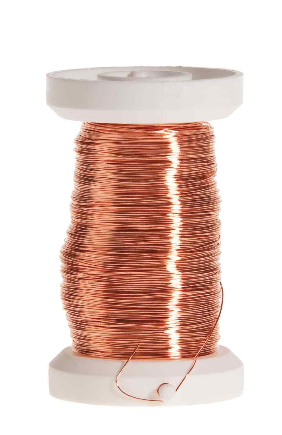 FILO DI RAME DIAM. MILLIMETRI 0,25 - 100 MT. NON ISOLATO - 1 PEZZO