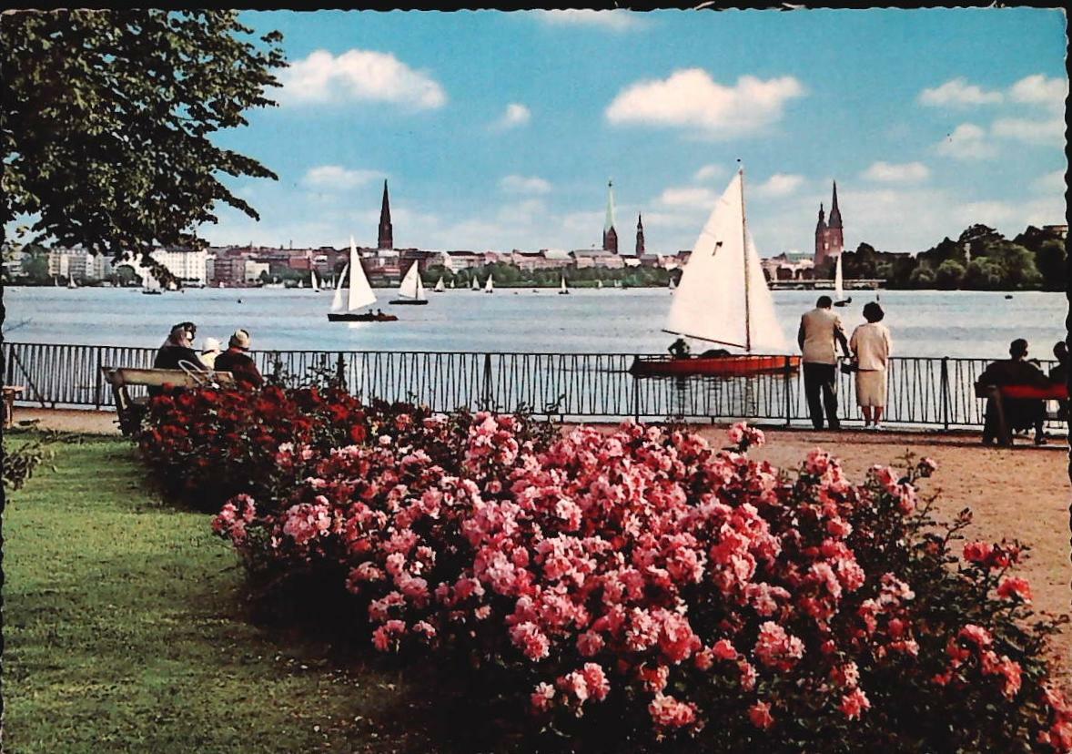 HAMBURG - GERMANIA - PARTIE AN DER AUSSENALSTER - V1963
