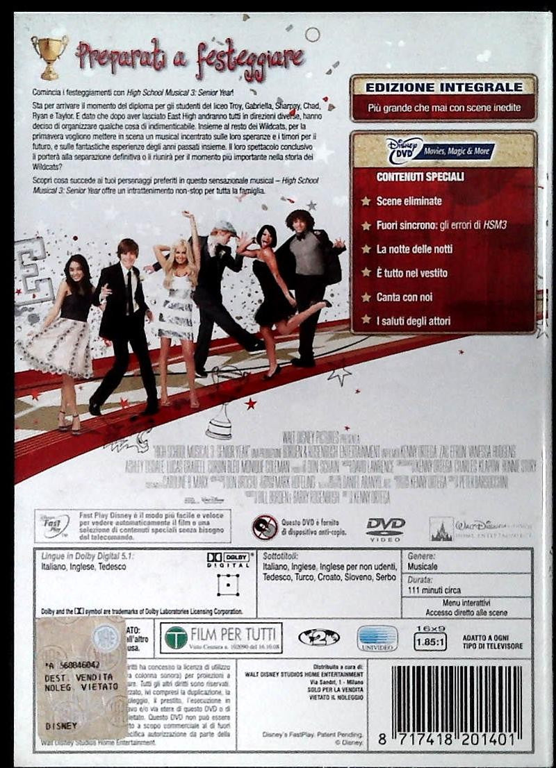 HIGH SCHOOL MUSICAL 3 - DVD