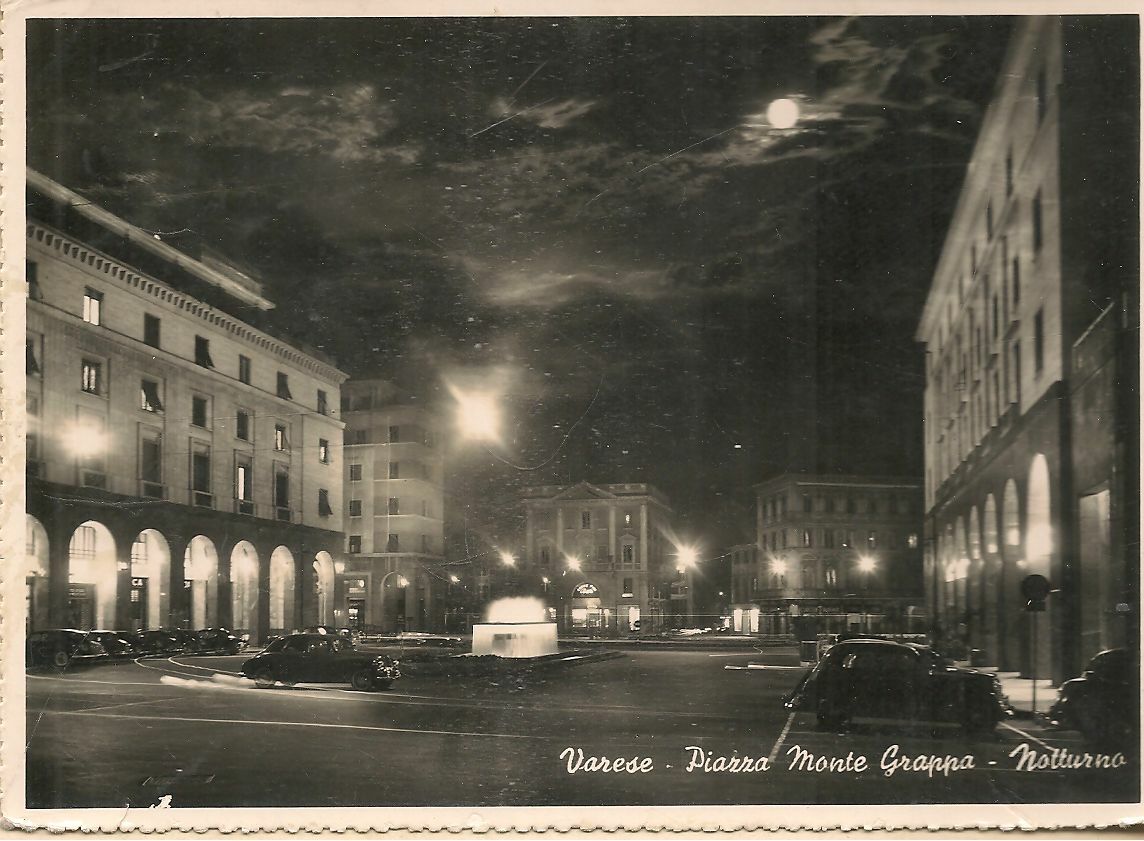 VARESE - PIAZZA MONTE GRAPPA NOTTURNO - V1953