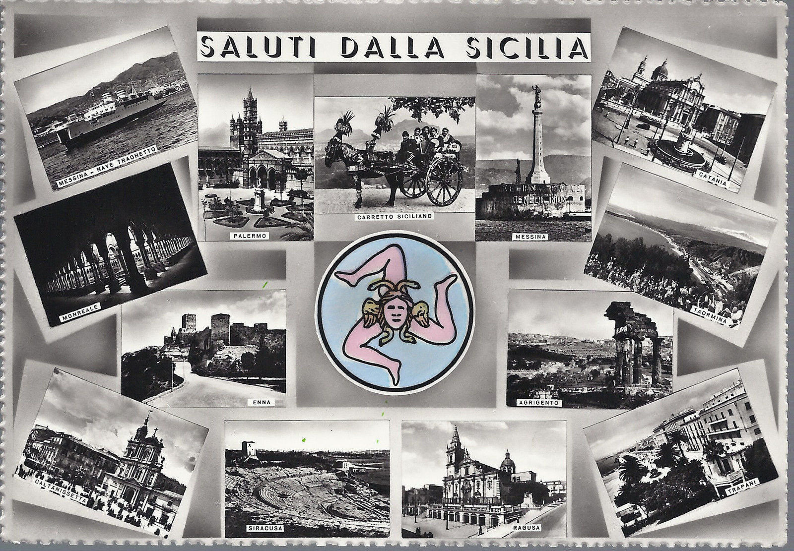 SICILIA - SALUTI - 13 VEDUTINE - NV