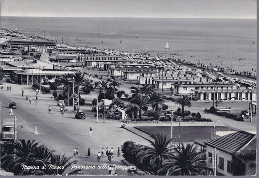 MARINA DI MASSA - PANORAMA DELLA SPIAGGIA - V 1955 - FG