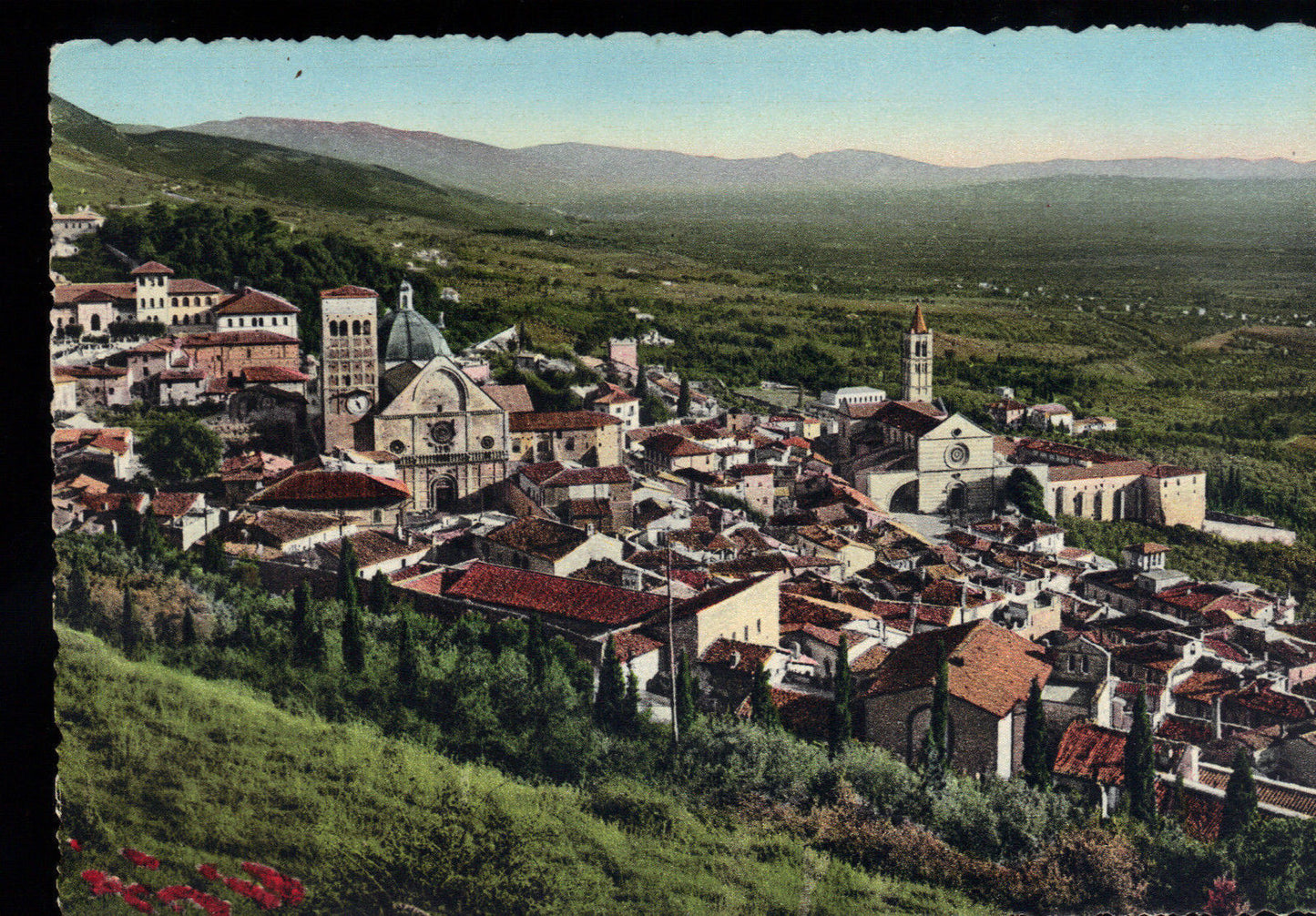 ASSISI - PANORAMA PARZIALE DALLA ROCCA - NV