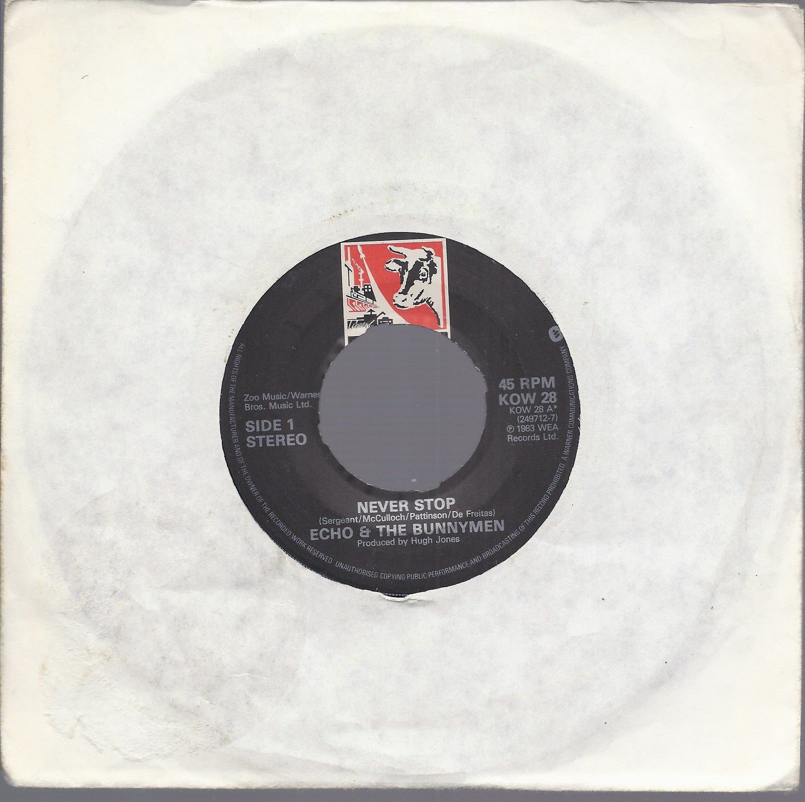 NEVER STOP - HEADS WILL ROLL -- ECHO and THE BUNNYMEN