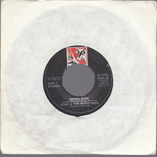 NEVER STOP - HEADS WILL ROLL -- ECHO and THE BUNNYMEN