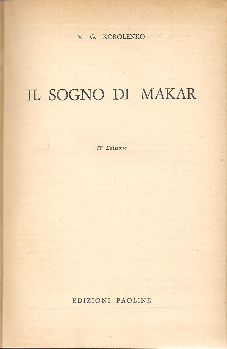 IL SOGNO DI MAKAR - V.G. KOROLENKO