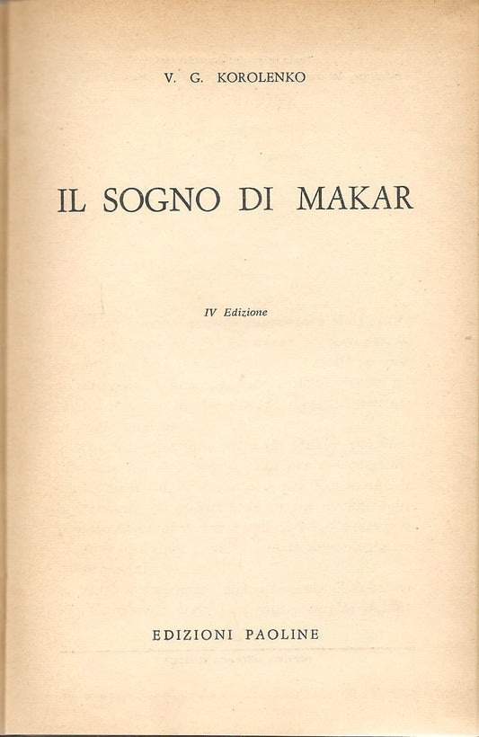 IL SOGNO DI MAKAR - V.G. KOROLENKO