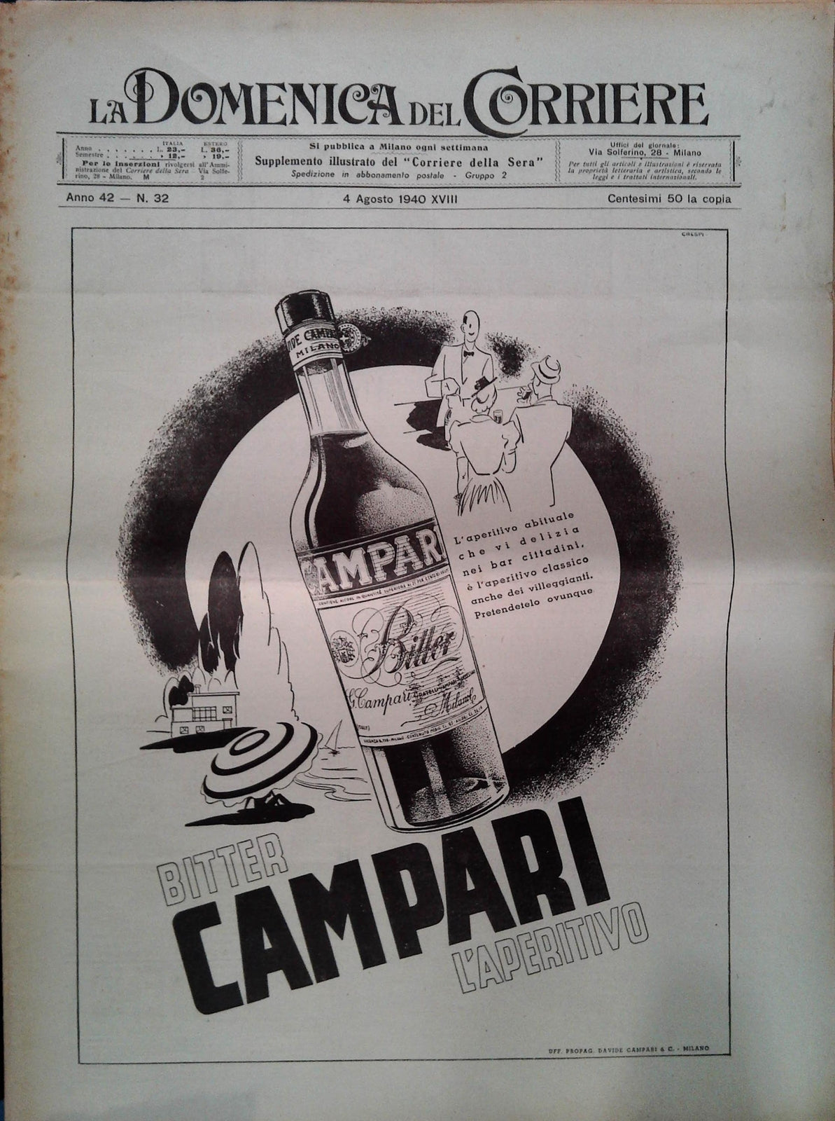 DOMENICA DEL CORRIERE N. 32 - 4 AGOSTO 1940