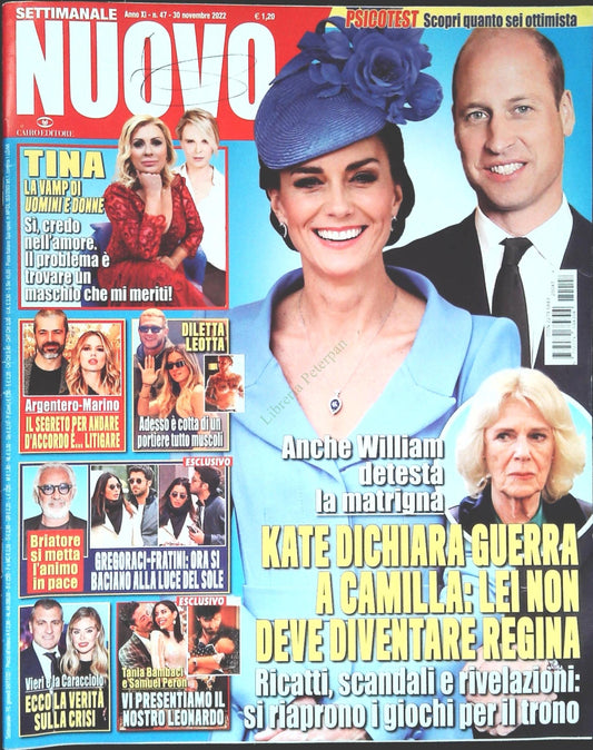 SETTIMANALE NUOVO 30 NOVEMBRE 2022 - KATE-ARGENTERO-LEOTTA-OUTLET DEL LIBRO