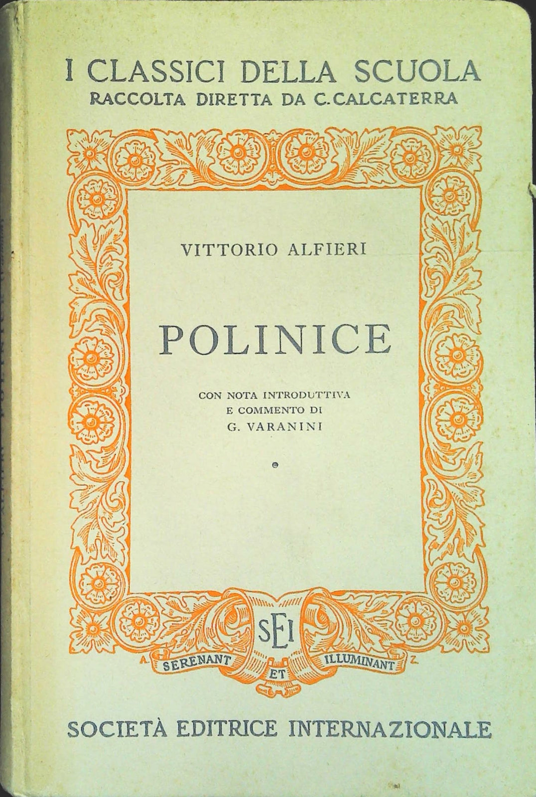 POLINICE  - VITTORIO ALFIERI - SEI 1952