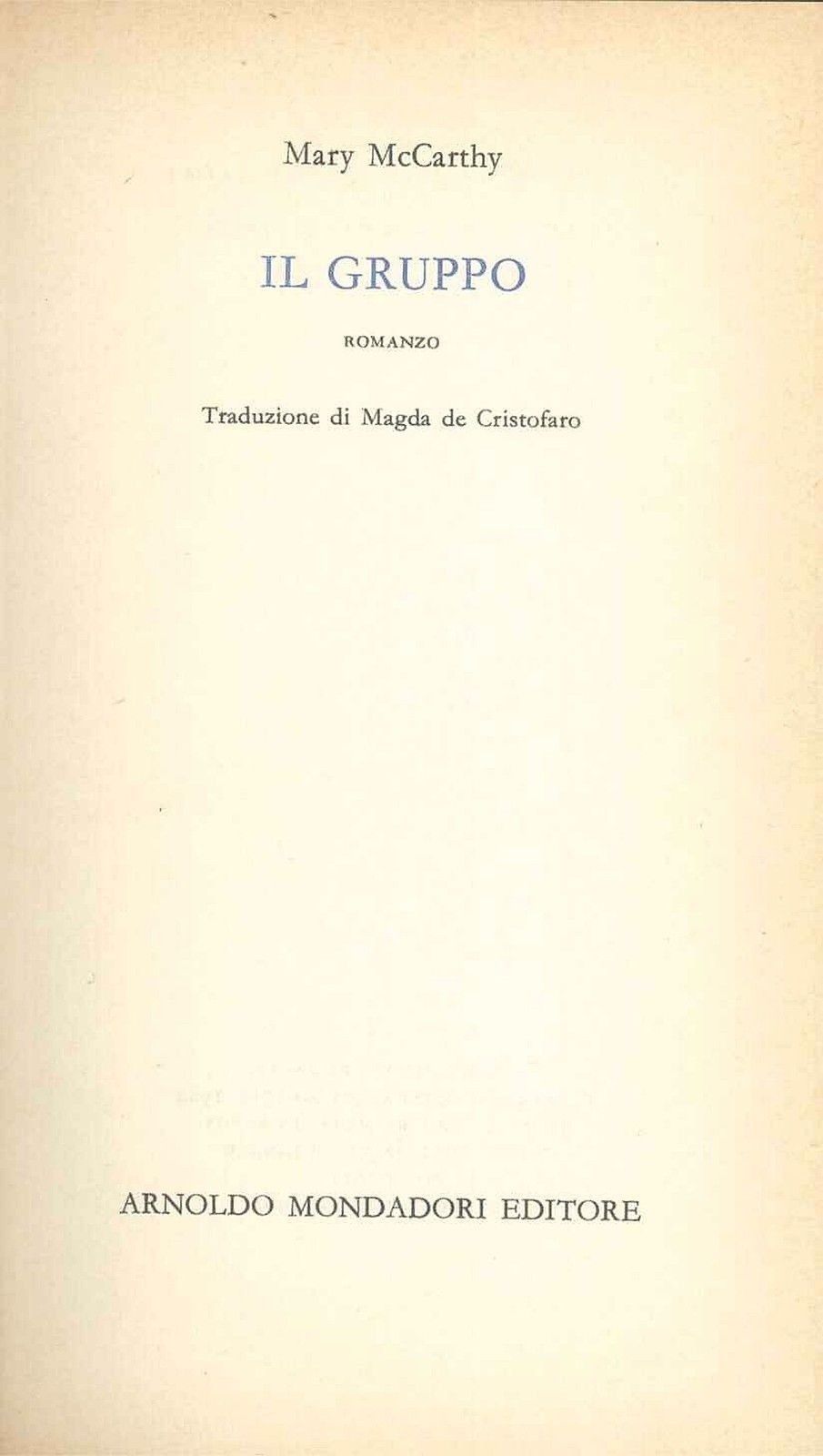IL GRUPPO - MARY McCARTHY