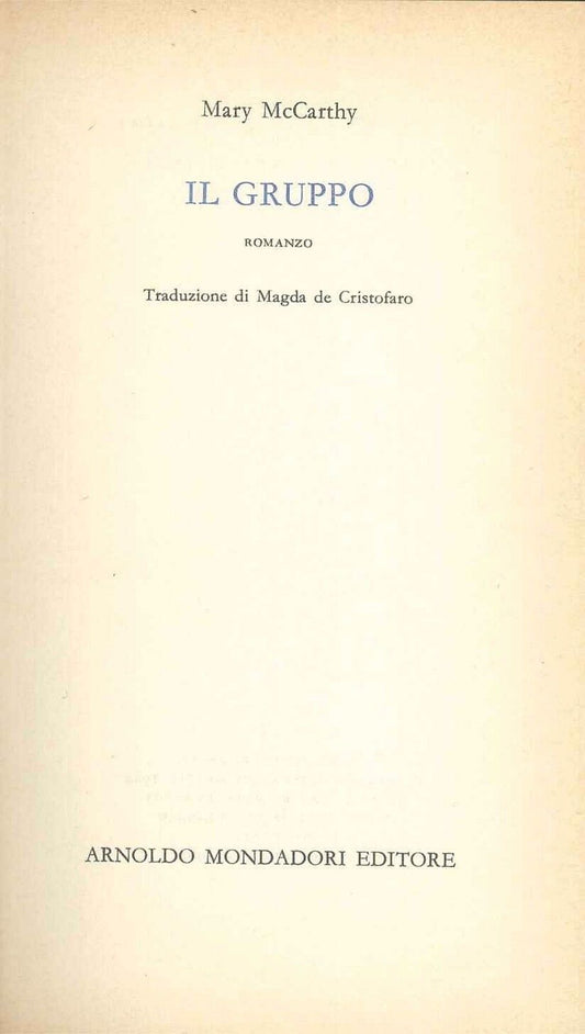 IL GRUPPO - MARY McCARTHY