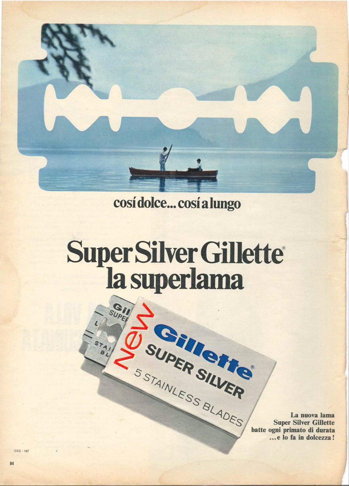 SUPER SILVER GILETTE LA SUPERLAMA - ADVERTISING