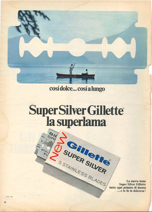SUPER SILVER GILETTE LA SUPERLAMA - ADVERTISING