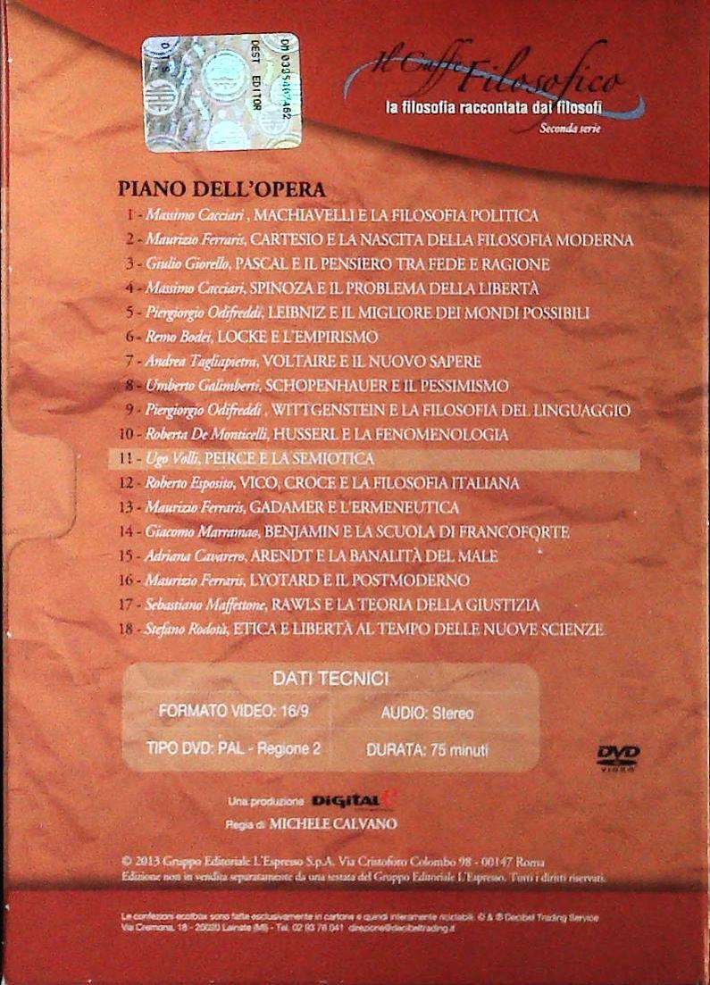 PEIRCE E LA SEMIOTICA. IL CAFFE' FILOSOFICO N. 11 - DVD