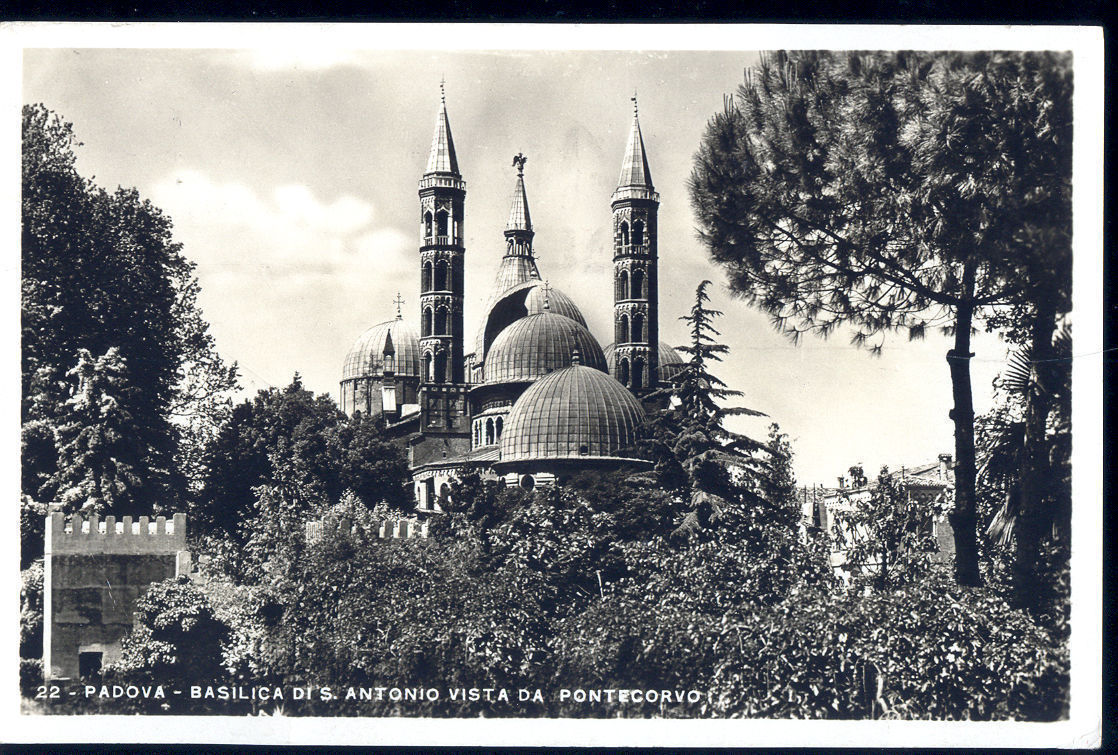 PADOVA - BASILICA DI S.ANTONIO VISTA DA PONTECORVO - V1938